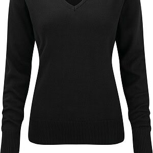 Ladies' V-neck Knitted Pullover