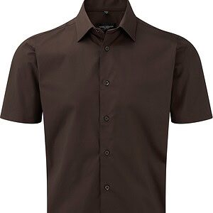 Men's Easy Care Fitted overhemd met korte mouwen