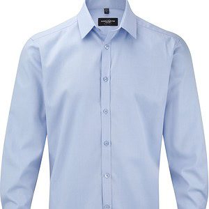 Men's Long Sleeve Herringbone Overhemd