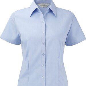 Ladies Short Sleeve Herringbone Shirt