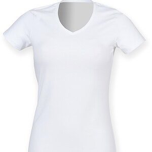 Ladies Stretch V-neck T-shirt
