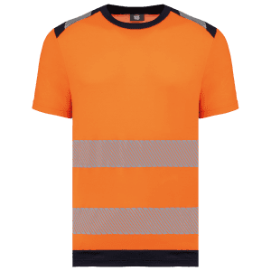 Gerecycled veiligheids-T-shirt ronde hals korte mouwen unisex