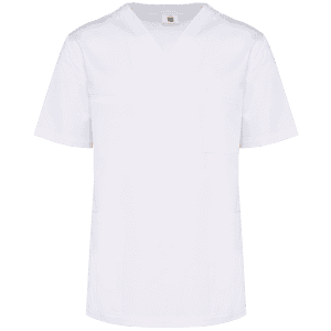 Unisex tuniek met korte mouwen in polykatoen