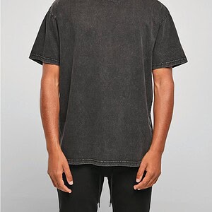 Heren T-shirt met verwassen look