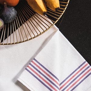 Theedoek met 5 strepen 'Origine France Garantie'