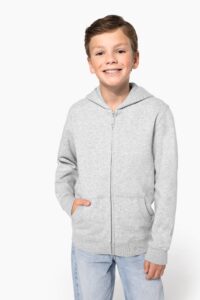 Gerecycled sweatvest met capuchon