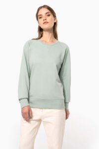 Damessweater BIO ronde hals raglanmouwen