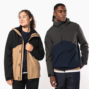 3-in-1 regenparka met capuchon in twee kleuren uniseks