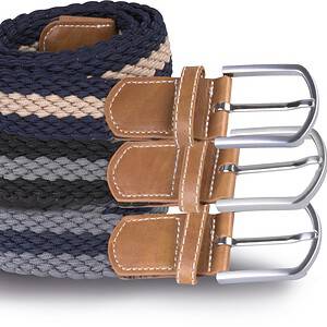 Elastische gevlochten riem