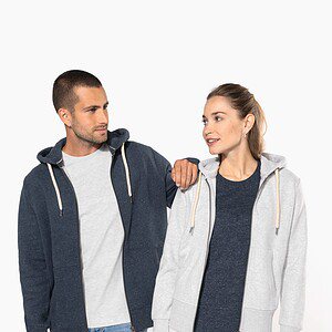 Vintage herensweater met rits en capuchon