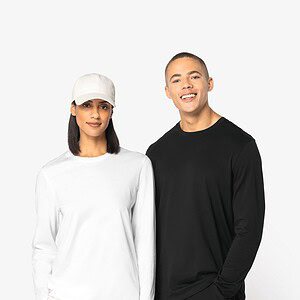 Ecologisch uniseks T-shirt met lange mouwen