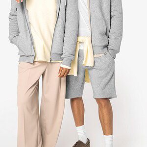 Ecologische uniseks sweater met rits en sherpavoering