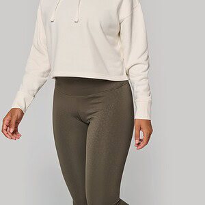 Cropped damessweater met capuchon