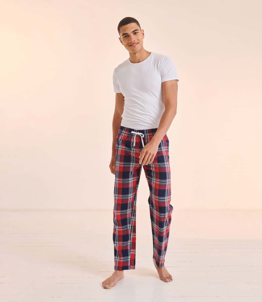 Men's tartan lounge broek
