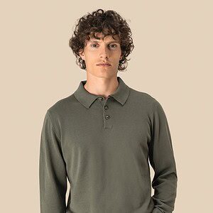 Ecologische herenpolo met lange mouwen