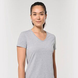 Ecologisch antibacterieel dames-T-shirt met V-hals