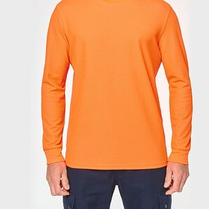 Ecologisch uniseks T-shirt lange mouwen katoen/polyester