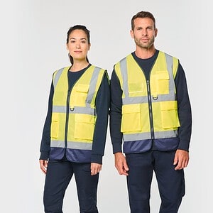 Gerecycled HI-VIS VEILIGHEIDSHESJE met rits