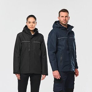 Unisex performance parka met capuchon
