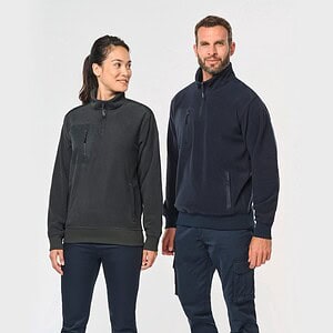 Ecologishe fleece met ritskraag unisex