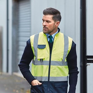 Gewatteerde veiligheidsbodywarmer