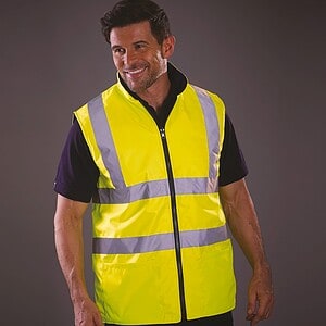 Omkeerbare fleece veiligheidsbodywarmer