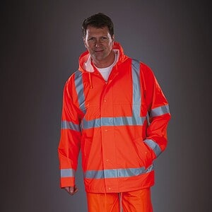 Ademende regenjasj Hi-Vis Soft Flex